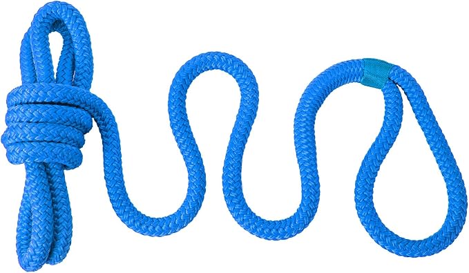 2 Pack 3/8'' x 6' Boat Fender Lines for Mooring, Docking Ties & Small Boat,Premium Marine- Grade Double Braided Nylon Boat Rope with a 5" Eyelet,Anti-Wear & Weather-Resistant-Lake Blue