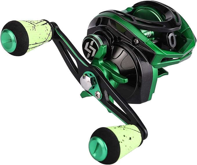 Sougayilang Baitcasting Reels - Colorful Fishing Reel, 8.0:1/7.3:1 Gear Ratios, 9+1 BB, Magnetic Braking System