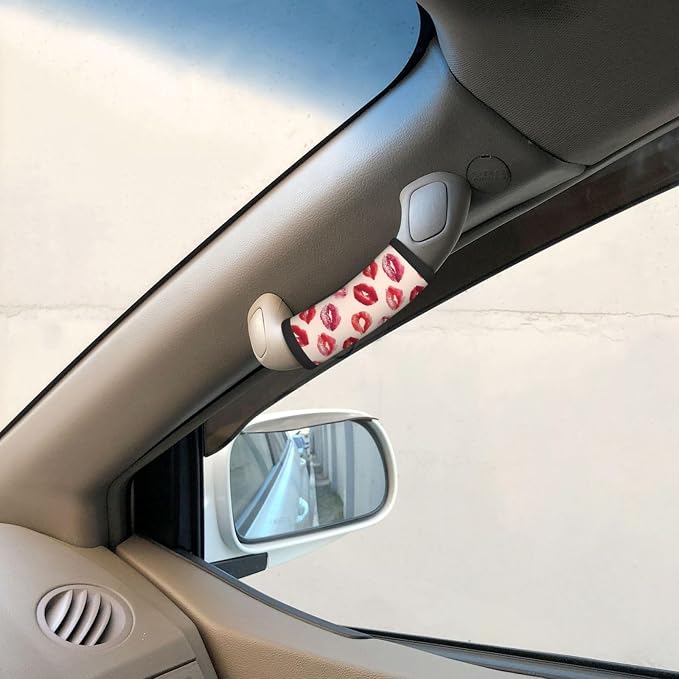 Lips Kiss (2) for Luggage Handle Wraps 2 Pack,Suitcase Handle Covers, Travel Bag Handle Grip Cushion for Suitcases