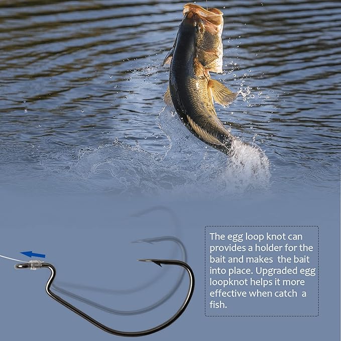 Dovesun 10/5PCS Ready Tied Carolina Rig Kit for Bass Fishing Catfish Rig Catfish Hook Kit with Bass Hooks, Swivel, Fluorocarbon Line, Weights
