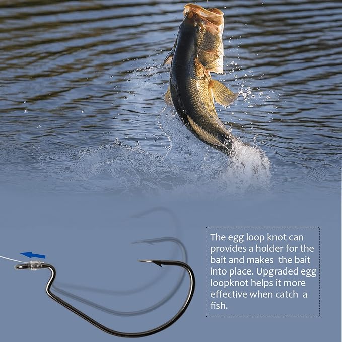 Dovesun 10/5PCS Ready Tied Carolina Rig Kit for Bass Fishing Catfish Rig Catfish Hook Kit with Bass Hooks, Swivel, Fluorocarbon Line, Weights