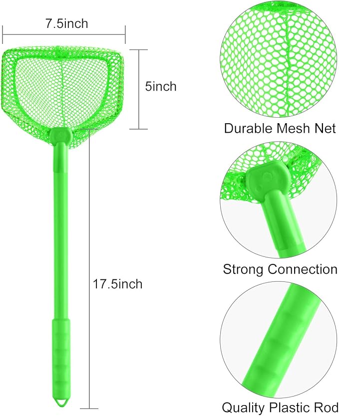 Coopay 2 Pieces Butterflies Fishing Net Catching Bug Floating Bait Beach Nets for Outdoor Playing