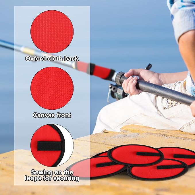 Gosknor 4pcs Lure Wrap, 15cm/5.9in Fishing Lure Covers Bait Gloves Fish Hook Storage Protectors Pole Sleeve Guard to Keep Fishermen Fishing Safe for Fish Rod
