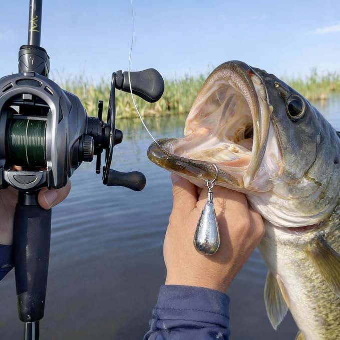 Fishing Weights Sinkers Kit Bass Casting Weights Drop Shot Weights with Swivel for Freshwater Saltwater Catfish Weights