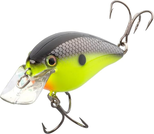 Strike King (HCKVD1.5E-432) KVD Elite 1.5 Squarebill, Shallow-Running Crankbait, Silent Hunting Action, 3/8-Ounce, Dives 3 to 6-Feet, Size 4 Mustad Triple Grip Treble Hooks, Chartreuse Baitfish
