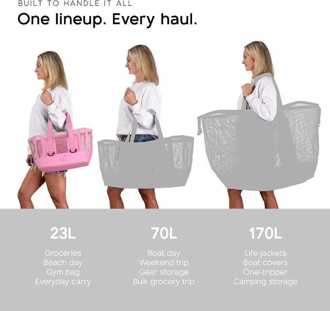 MISSION Boat Gear CASSI Heavy-Duty Outdoor Tote and Waterproof Marine-Grade Mesh Boat Bags