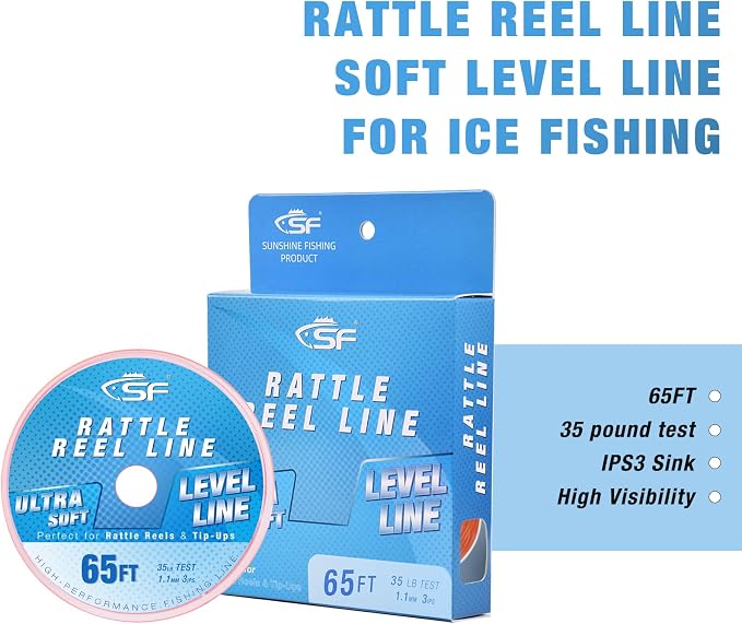 SF Rattle Reel Line for Ice Fishing Rattle Reels