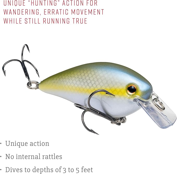 Strike King KVD 1.5 Hard Knock Fishing Lure, 3/8 oz, 3D Lifelike Eyes