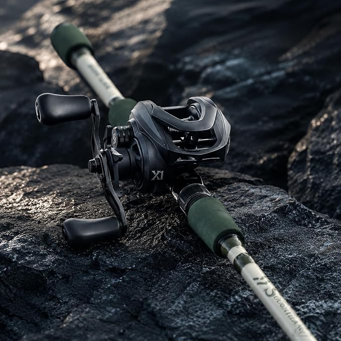 Sougayilang Fishing Rod 24-Ton Carbon&Glass Fiber Composite Spinning and Casting Rod, 2 Piece for Bass Trout Crappie Travel Fishing- 6'0"