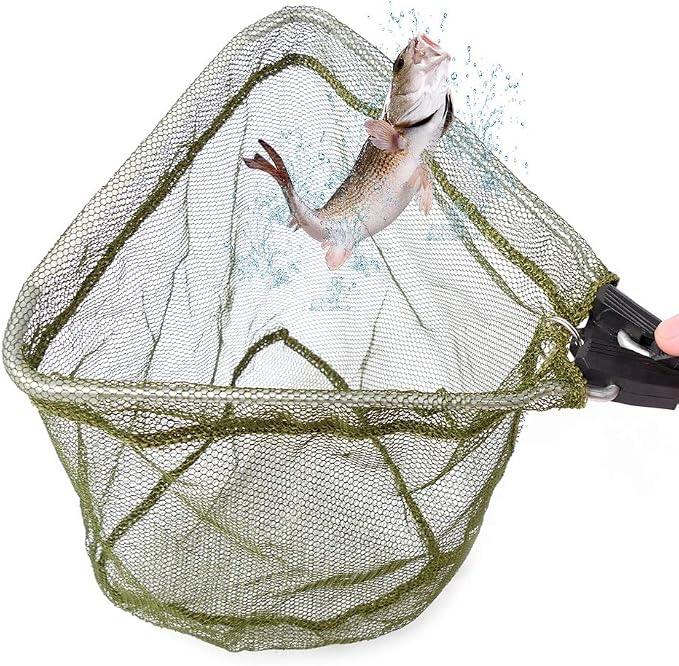 YVLEEN Kids Fishing Net for Lakes - Minnow Nets for Kids - Aluminum Collapsible Telescopic Fishing Pole Handle and Nylon Mesh Small Fishing net - Butterfly Nets for Kids Outdoor Playing
