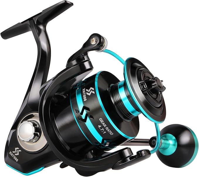 Sougayilang Spinning Reels Light Weight Ultra Smooth Powerful Fishing Reels Red & Blue & Golden