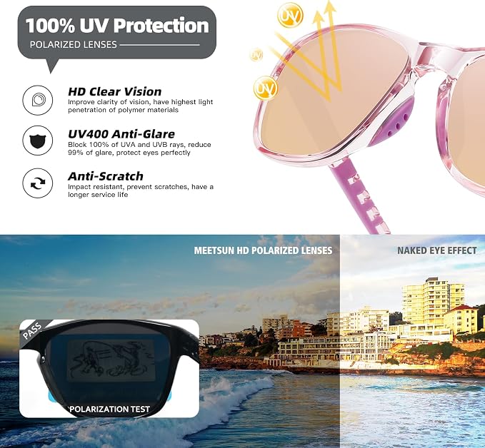 MEETSUN Polarized Sports Sunglasses for Women Men Driving Running Cycling Fishing Sun Glasses UV400 Protection