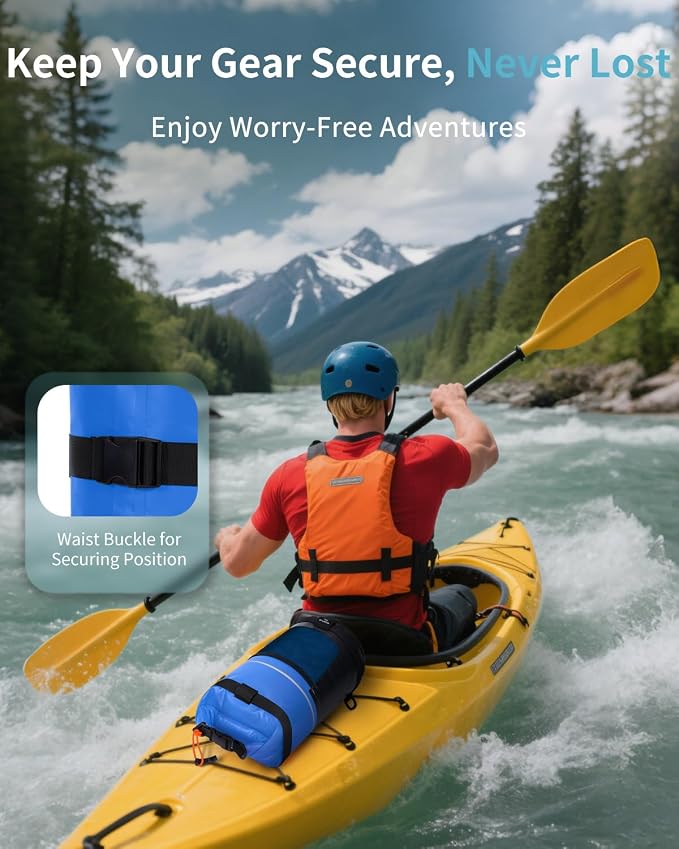 ECOHUB Waterproof Dry Bag for Women Men, 5L/10L/20L Roll Top Lightweight Dry Storage Bag Backpack for Travel Kayaking Hiking Floating with Waterproof Phone Case