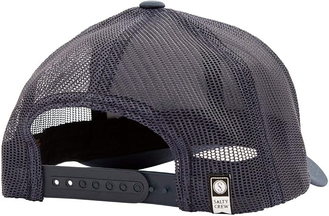 Salty Crew Shark Logo Retro Trucker Hat - Unisex Adjustable Baseball Hat for Adults - Premium Cotton