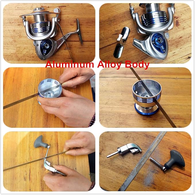 Diwa Spinning Fishing Reels for Saltwater Freshwater 3000 4000 5000 6000 7000 Spools Ultra Smooth Ultralight Powerful Trout Bass Carp Gear Stainless Ball Bearings Metal Body Ice Fishing Reels