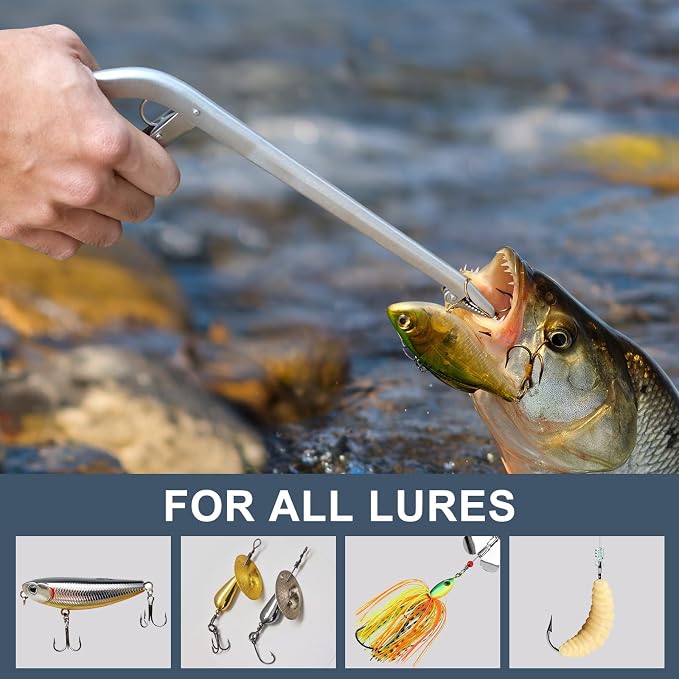 SNAIL TRAIL Fish Hook Remover Tool - Suitable for Most Types of Lures. Fishing Pliers for Fishhook Removal, Saltwater Dehooker Gear, Gifts for Beginners & Pro Fisherman