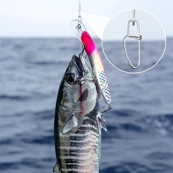 Fishing Fluorocarbon Leader with Swivel and Snaps ，Fluorocarbon Leader Connects Lures, Bait, or Connects Hooks for Saltwater & Freshwater Fishing, 12/24 Pcs