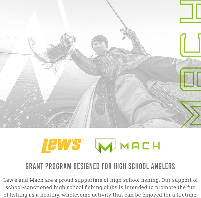 Lew’s MACH Jacked Baitcast Reel and Fishing Rod Combo, HM50 Graphite Rod, Tanso Tech Reel Frame and Sideplate, Carbon Fiber Drag System, 7.5:1 Gear Ratio