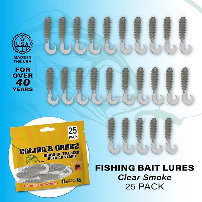 Galida's Grubz Soft Plastic Fish Bait Lures for Fishing | Fishing Bait Lure with Deep Ribs | Great for Beginners and Advanced Fishermen