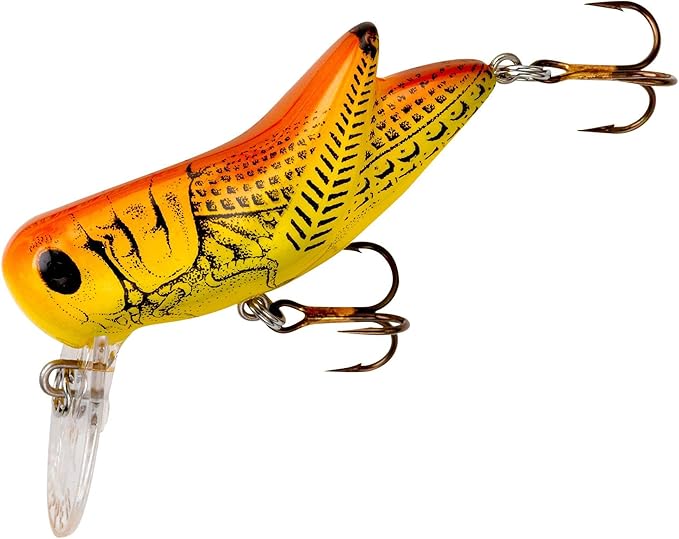 Rebel Lures Crickhopper Cricket/Grasshopper Crankbait Fishing Lure, 1 1/2 Inch, 1/4 Ounce