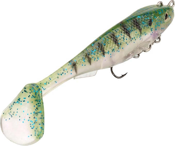 Strike King Final Copy Fishing Lure, Pre-Rigged Soft Plastic Swimbait, Free-Swinging Size 4 Treble Hook, Belly Magnetic Hook Keeper, 7/8-Ounce