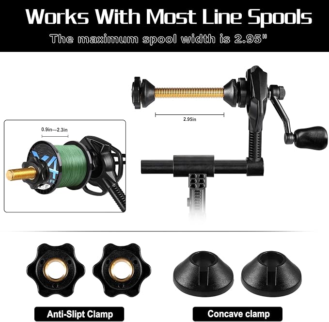 PLUSINNO Fishing Line Spooler For Fishing Reels, Fishing Gear And Equipment Gift For men With Unwinding Function Versatile for Thick & Thin Rods, Works with Spinning Reel, Cast Reel Without Line Twist
