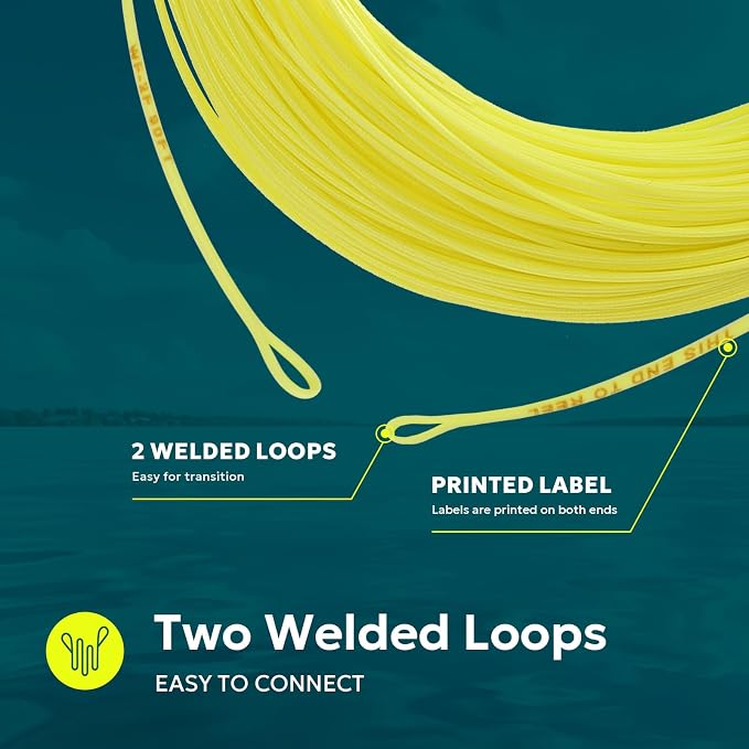 SF Fly Fishing Line with Two Welded Loops Weight Forward Floating Fly Lines Trout 90FT WF2 3 4 5 6 7 8 9F Multi-Color Freshwater