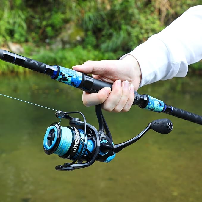 Sougayilang Surf Fishing Rod and Reel Combo, 4 Piece MH/H Saltwater Fishing Combo with 5000 Size Spinning Reel(12'/15')