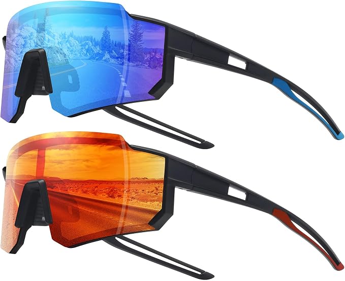 STORYCOAST Polarized Sports Sunglasses for Men Women,Driving Fishing Cycling Mountain Bike Sunglasses UV400 Protection