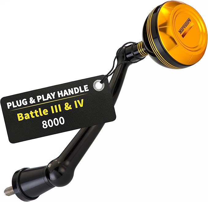 Foldable Power Handle for Penn Battle II III IV, Battle IV HS, Battle III LE Spinning Fishing Reel Replacement Handle