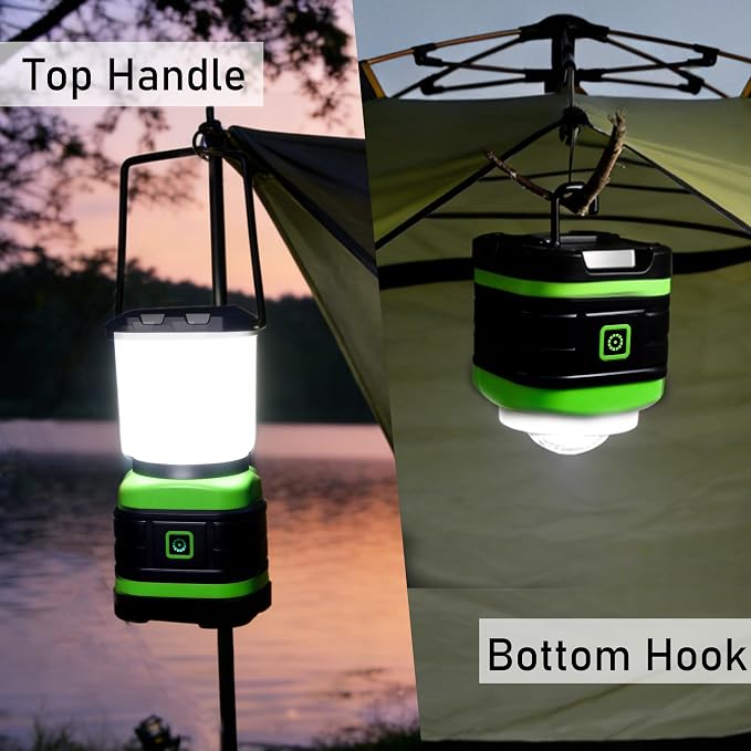 Lichamp LED Camping Lantern, Battery Powered LED Lights Camping Essentials, Portable Lanterns Flishlights for Emergency, Hurricanes, Outdoor Hiking, Power Outages, Survival Gear and Home Use, 4 Pack