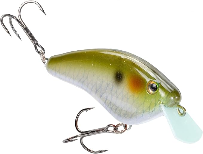 Strike King Hardliner Fishing Lure, Flat Sided Crankbait, Circuit Board Lip, Extra Tight Wobble, Size 4 Treble Hooks