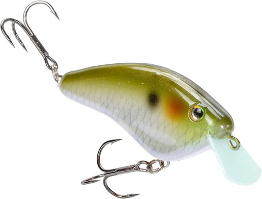 Strike King Hardliner Fishing Lure, Flat Sided Crankbait, Circuit Board Lip, Extra Tight Wobble, Size 4 Treble Hooks
