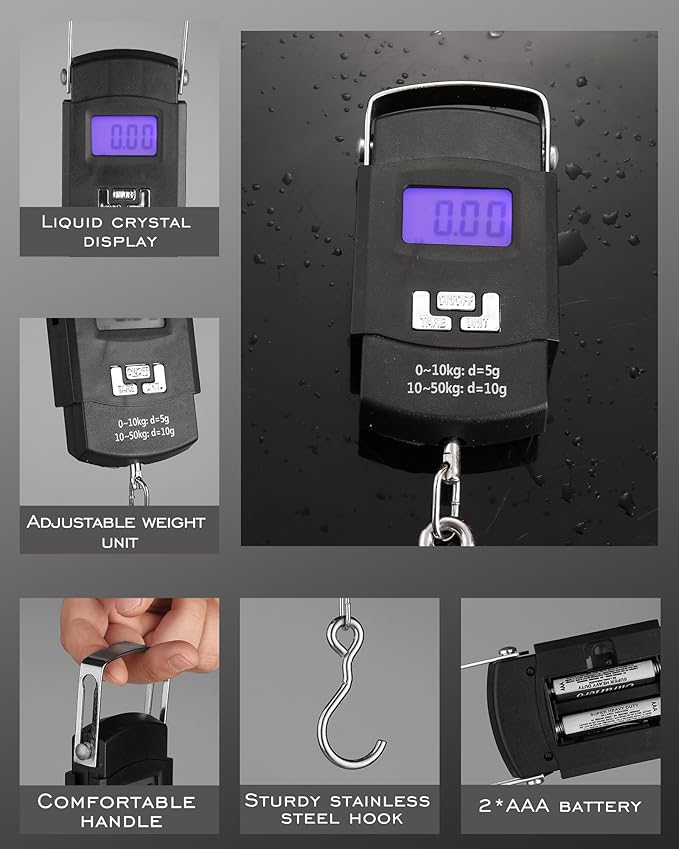Fishing Tool Kit - Fishing Pliers, Hook Remover, Fish Gripper，Fish Scale, Fish Knife, Saltwater Fishing Gear with Sharpeners, Best Gifts for Men