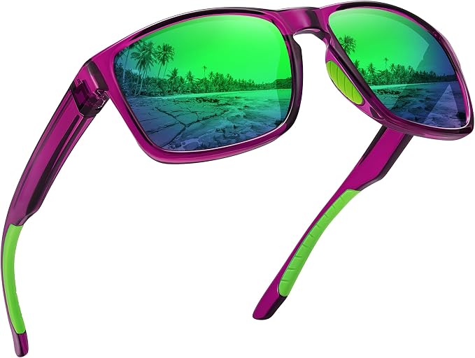 Sports Polarized Sunglasses for Men Women UV Protection Unbreakable Driving Running Fishing Hiking Sun Glasses