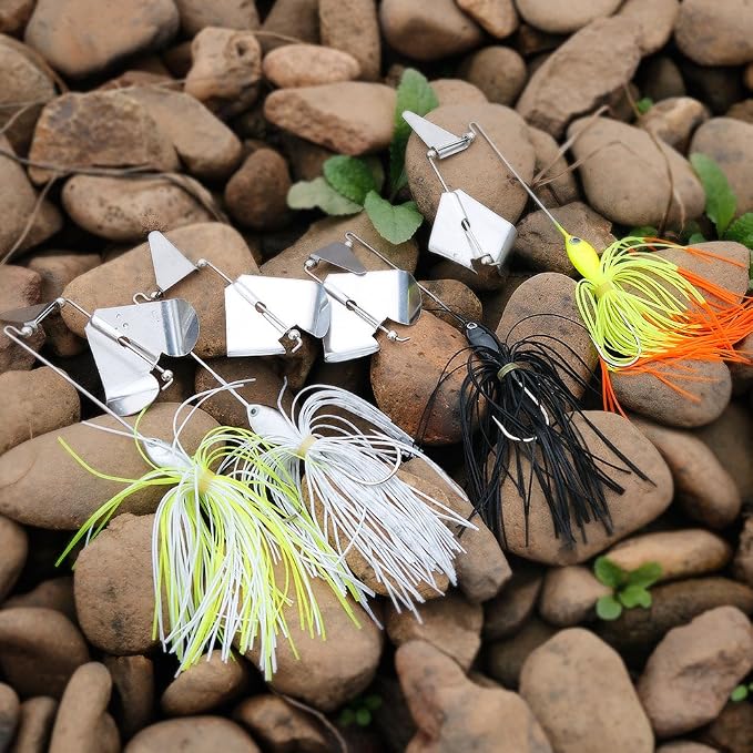 Sougayilang Fishing Lures Buzzbait Spinnerbait Jigs Lure for Bass Pike Fishing