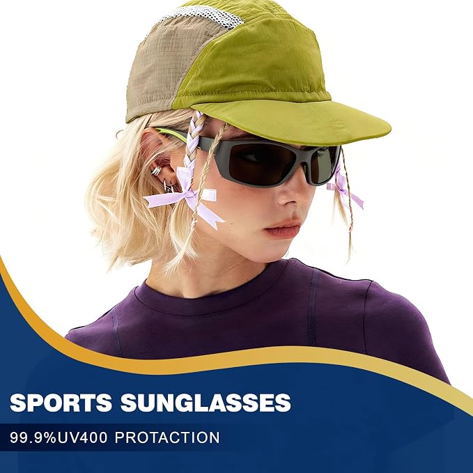 Polarized Sports Sunglasses for Men Women UV400 Protection Glasses Wrap Around Goggles for Driving Fishing Cycling