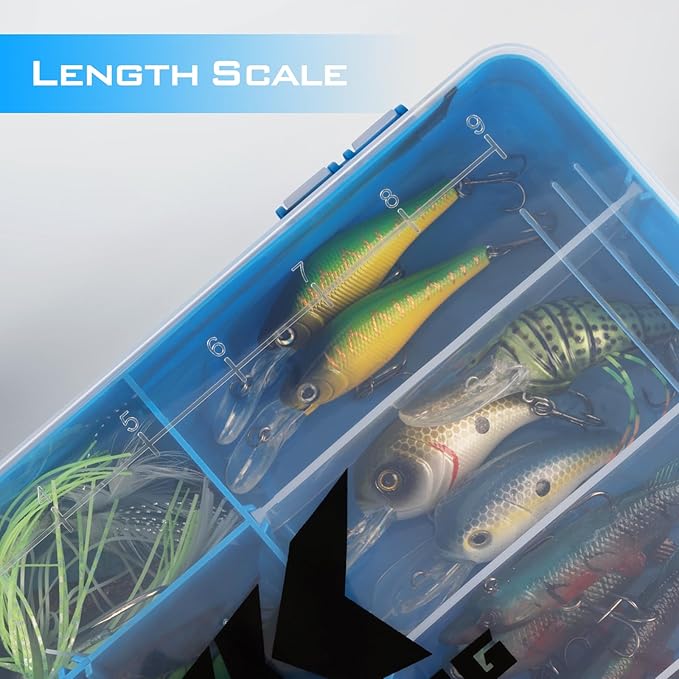KastKing Tackle Boxes, Plastic Box, Plastic Storage Organizer Box with Removable Dividers - Fishing Tackle Storage - Box Organizer - 2 Packs /4 Packs Tackle Trays - Parts Box