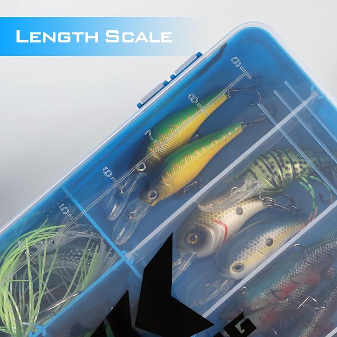 KastKing Tackle Boxes, Plastic Box, Plastic Storage Organizer Box with Removable Dividers - Fishing Tackle Storage - Box Organizer - 2 Packs /4 Packs Tackle Trays - Parts Box