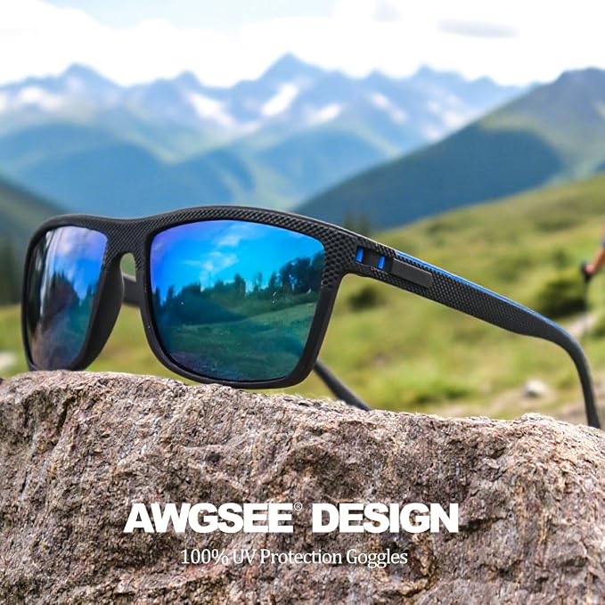 Polarized Sunglasses for Men, UV Protection Lightweight Sun Glasses for Driving Fishing Golf