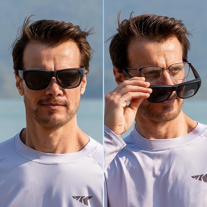 KastKing Chariton Fit-Over Polarized Wrap Around Over Sunglasses for Men and Women, Ideal for Driving Fishing Cycling Running