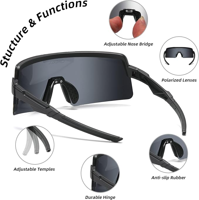 Two Sizes For Adults and Youth Polarized Sunglasses Men Women Outdoor Sport Baseball Glasses UV400 Cycling Eyewear