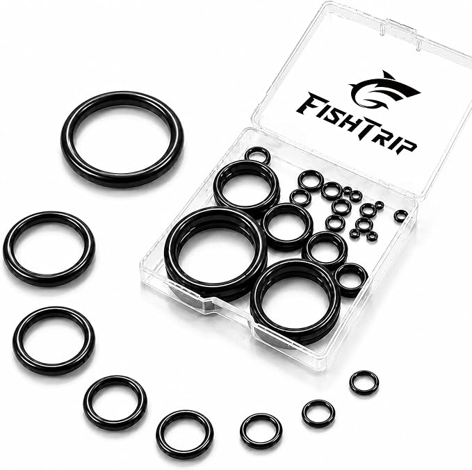 FishTrip Fishing Rod Eyelet Repair Kit 60Pcs/160Pcs Fishing Rod Repair Kit 12 Sizes Fishing Pole Ceramic Guides Rings Replacement Kit