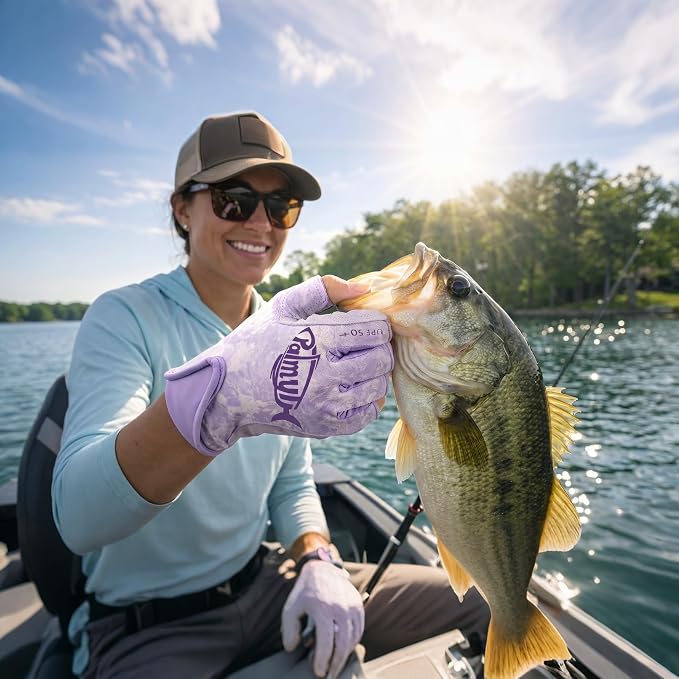 Palmyth UPF 50+ Fingerless Sun Fishing Gloves –UV Protection Lightweight Water Sports Gloves for Kayaking, Paddling & Canoeing
