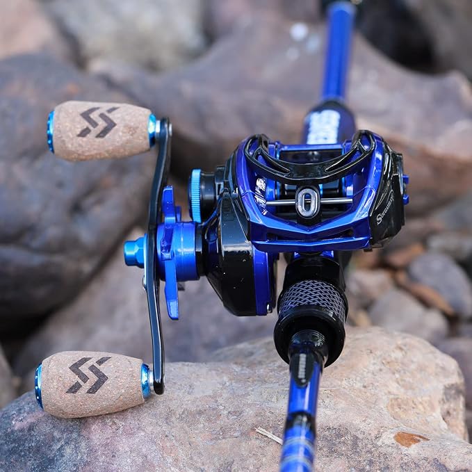 Sougayilang Baitcasting Reel, 7.0:1 Gear Ratio Super Smooth Power, 9 + 1 Shielded Ball Bearings Anti-Corrosion Baitcaster Reel Fishing Reel
