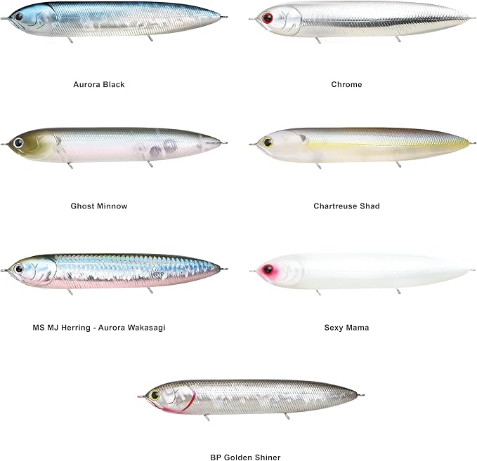LUCKY CRAFT Super Sammy 126, Topwater Walking the Dog Action Tournament Winning Perfect Freshwater Lake Bass Fishing Champion Bait
