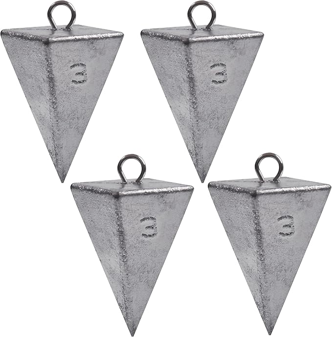 Pyramid Sinkers Fishing Weights Saltwater Pyramid Weights for Surf Fishing Gear Tackle 1oz 2oz 3oz 4oz 5oz 6oz 8oz