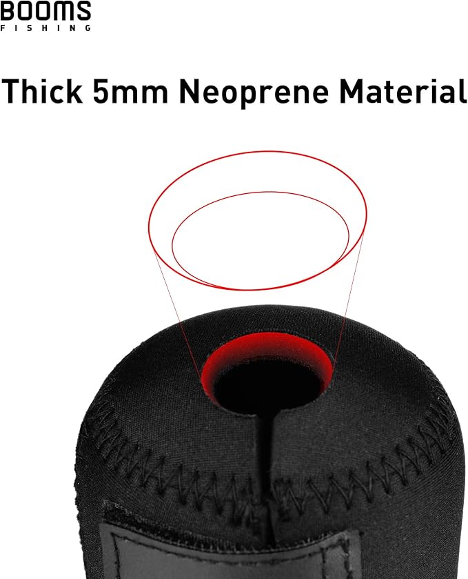 Booms Fishing RC1 Neoprene Reel Cover, Round Baitcasting Reels Cover, Fit for 50 100 200 300 400 800 1000 2000 3000 4000~10000 Conventional Reels, S/M/L/XL Size
