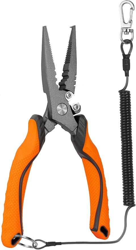 Fishing Pliers,Carbon Steel with Corrosion Resistant Coated Fishing Tools,Multitool for Saltwater
