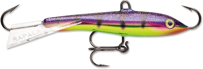 Rapala Vertical Jigging Rap – Ice Fishing Jigging Lure – Walleye Pike and Perch Jig – 4-3/8", Purple Shades